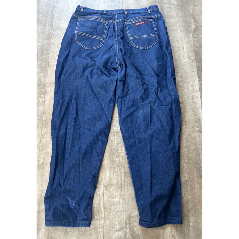 Vintage Sasson‎ Jeans Pants Tapered Sz 42 Pleats Blue Denim Men's